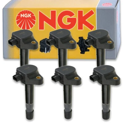 6 pcs NGK Ignition Coil for 2009-2015 Honda Pilot 3.5L V6 - Spark Plug Tune sf - Image 1 of 4