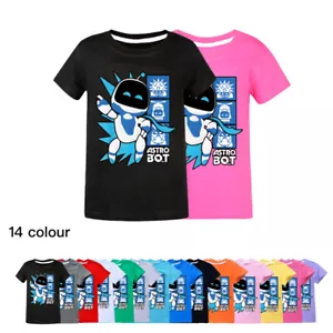 Kids ASTRO BOT Game Short Sleeve T-Shirt Xmas Tops Boys Girls Xmas Gift 2-15Y - Picture 1 of 22