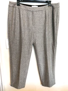 Pantalones Talbots RSVP para mujer 18W Plus gris mezcla de lana lentejuelas elásticos forrados bolsillos - Imagen 1 de 5
