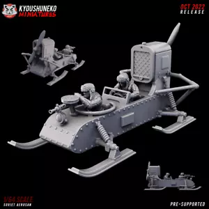 Soviet Aerosan RF8 Snowmobile, Sci-fi Wargames WW2 Vehicle Aero Sleigh Trumpeter - Picture 1 of 1