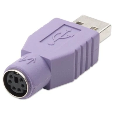 Adattatore per mouse o tastiera PS2 femmina/USB A maschio Viola MANHATTAN  - Immagine 1 di 3