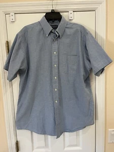 Meeting Street Wrinkle Free Oxford Men’s Short Sleeve Button Up Shirt Size 16.5 - Picture 1 of 4