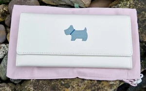 RADLEY London Cartera Grande Monedero Heritage Perro Blanco Prensa Tachuela Cremallera Trasera Damas - Imagen 1 de 5