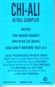 Chi Ali Retail Sampler PROMO ADVANCE DEMO Cassette Tape Album Hiphop Rap - Picture 1 of 2