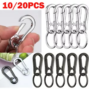 10/20Pcs Keychain Key Ring Carabiner Clip Bag Keyring Chain Fob Holder Organizer - Picture 1 of 13