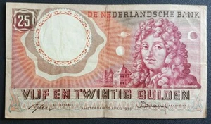 PAYS-BAS - NEDERLAND - BILLET DE 25 GULDEN DU 10/4/1955. - Picture 1 of 2
