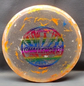 💥Discraft Challenger Jawbreaker Flx Pro D Orange & Rainbow Laser Line Foil - Picture 1 of 6