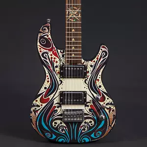 Lindo Sahara Electric Guitar Nautical Star Inlay | UK Design Graphic Art Finish - Picture 1 of 16