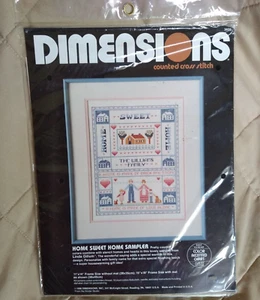 Dimensions HOME SWEET HOME Sampler 1986 NEW Counted Cross Stitch 3608 - Picture 1 of 7
