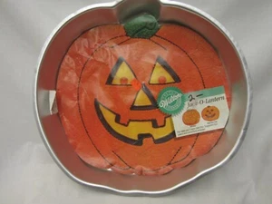 Molde con forma de calabaza Jack-O-Lantern de colección 1991 Halloween Wilton Cake Pan 2105-3068 - Imagen 1 de 5