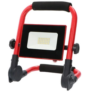 Akku-LED-Arbeitsstrahler auf Gestell, ca. 1,5 Stunden Leuchtdauer, 10 Watt, IP54 - Bild 1 von 8