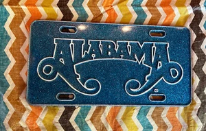 Alabama Country Music License Plate Blue Flake Plastic Alabama Band - Picture 1 of 4