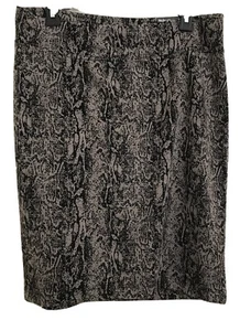 STYLE & CO Snakeskin Brown/ Black "Comfort Waist" Stretch Skirt Size M - Picture 1 of 8
