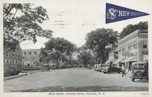 Main Street Looking North, Durham, New Hampshire - Publicado Cromo - Imagen 1 de 3