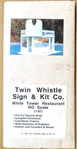 Twin Whistle & Sign Co. White Tower Restaurant HO Scale Model Kit - Picture 1 of 3