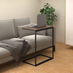 Side Table Black Engineered wood, iron 21.7x13.8x26.0 in Durable - Picture 1 of 6