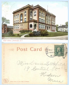 Postal UDB High School Pawtucket Rhode Island 1906 - Arquitectura - Imagen 1 de 1