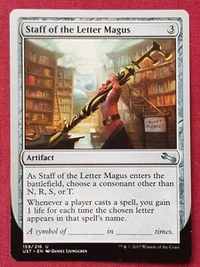 Magic The Gathering UNSTABLE STAFF OF THE LETTER MAGUS artifact card MTG - Picture 1 of 2