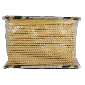 Vintage Conso Upholstery Trim 24Yrds 3/8" 3Ply Cord Knitted Lip D19 Yellow Peach - Picture 1 of 24