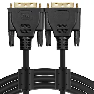 Digital Monitor Video DVI D To DVI-D Gold Male 24+1 Pin Dual Link TV Cable Cord - Picture 1 of 10