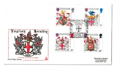 17/1/1984 UK GB FDC - Heraldry - Arms of City of London - London EC Special P/M - Image 1 of 2