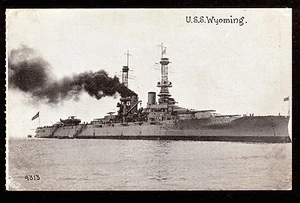 c1912 Navy USS Wyoming military ship Ed Mitchell postcard - Picture 1 of 1