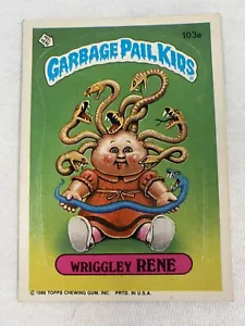 Garbage Pail Kids 1986 Series 3 WRIGGLEY RENE #103a Original GPK Vintage Sticker - Picture 1 of 2