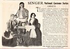 Antique Ad Singer Sewing Machine National Costume Series Greece 1889 Ad Sew