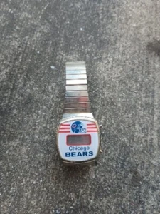 Vintage NFL Chicago Bears Football Chrome Digital Wrist Watch Playoff Not Tested - Picture 1 of 6