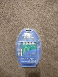 Dynex USB 2.0 4-Port PCI Host Adapter Card NEW vintage computer part - Picture 1 of 4