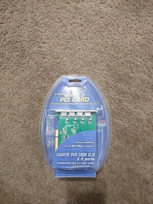 Dynex USB 2.0 4-Port PCI Host Adapter Card NEW vintage computer part - Image 1 of 4