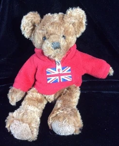 Russ Archie Teddiebär UK britische Flagge rotes Shirt Plüschtier Stofftier - Bild 1 von 4