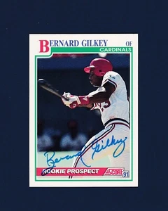 Bernard Gilkey signed St. Louis Cardinals 1991 Score Rookie Prospect BB card - Picture 1 of 1