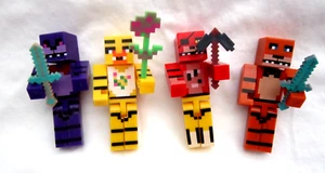 4 FNAF Collectible Vinyl Style Figure Set-Shadow Bear,Chica,Foxy,&Fazbear-New! - Picture 1 of 3