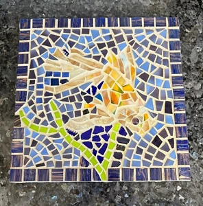 Mosaic Fish Tile Art Wall Decor Stepping Stone Bathroom Tile For Pool HANDMADE - Picture 1 of 3