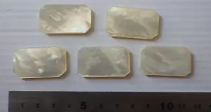 Madre Perla Blanco para Incrustación/Fabricación de Joyería 33 x 20 x 3 mm Calidad Superior - Imagen 1 de 3