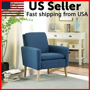 Modern Accent Fabric Chair Single Sofa Comfy Upholstered Arm Chair Living Room - Picture 1 of 9