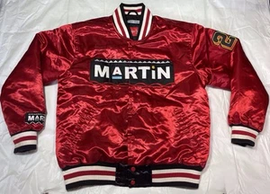 HEADGEAR CLASSICS Marty Marr #23 Martin Varsity Jacket Red Satin Sz Large 01 - Picture 1 of 12