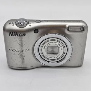 Nikon Coolpix A10 16.1MP 5x Point Shoot Silver Compact Digital Camera Works Part - Picture 1 of 17