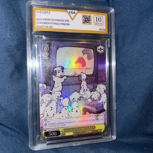 CGA 10 GEM MINT 2023 Weiss Schwarz DISNEY100 Children/Pongo/Padita #016 SR - Picture 1 of 2