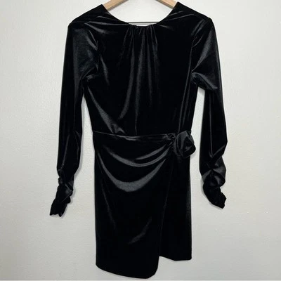 Vestido Zara Mujer Mediano Terciopelo Vacaciones Cóctel Fiesta Espalda Abierta Rosa Acanalado Foto 1 de 4