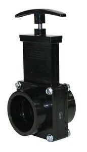 Válvula de compuerta ABS 7101, negra, deslizamiento de 1-1/2" - Imagen 1 de 2