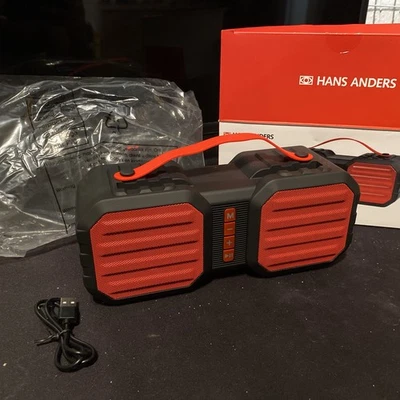 Hans Anders Powercubes Speaker Bluetooth MIT Phonehalter Rot - Bild 1 von 4