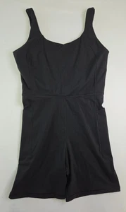 Calia Inspire Womens Pure Black 5" Short Athletic Bodysuit Size M Built In Bra - Picture 1 of 10