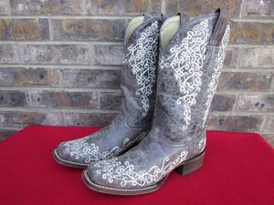 Corral Vintage Damen-Cowboystiefel mit eckiger Zehenpartie Größe 10M - Bild 1 von 9