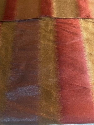 Woven Flamestitch Stripe Watered Silk /Doublecloth Moire Fabric 56"~ by the yard - Image 1 of 4
