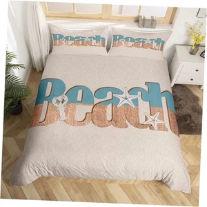 Ocean Duvet Cover Boys Beach Theme Bedding Set for Full(No Comforter) Multi 09 - Picture 1 of 8