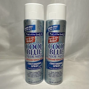 Fruit of the Earth Cool Blue Aloe Mist Fast Burn Relief Continuous Spray 6 Oz - Picture 1 of 4