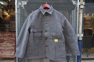 Sugar Cane FICTION ROMANCE 16.7oz. INDIGO TWEED WORK COAT SC15835 size 38 NEW - Picture 1 of 24