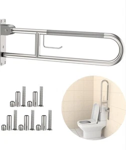 Toilet Grab Bar 30.3 Inch, YuanDe Brushed Nickel Anti-Slip Support Rail, U... - Picture 1 of 20